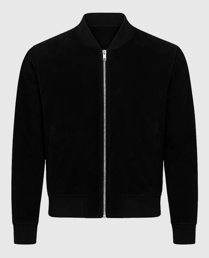 David Beckham Black Zip up Leather Jacket