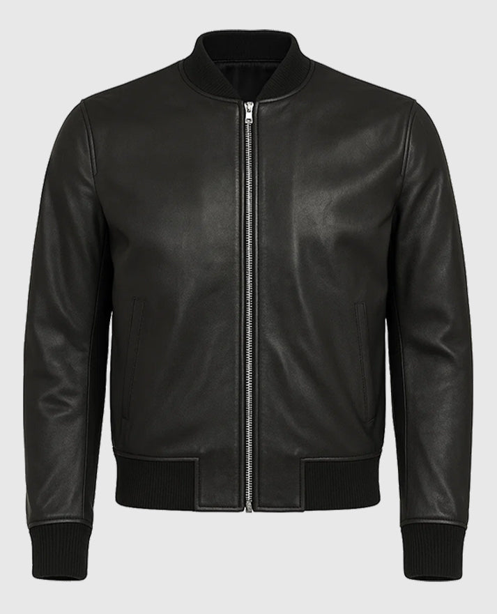 David Beckham Mercer Hotel NYC Bomber Leather Jacket