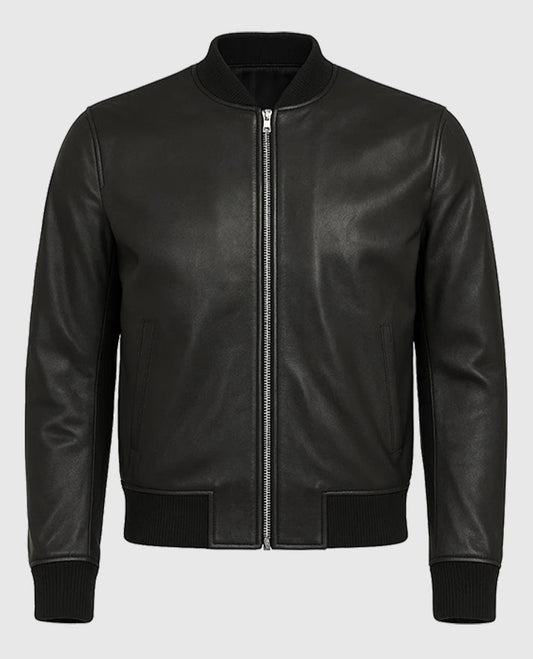 David Beckham Mercer Hotel NYC Bomber Leather Jacket