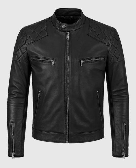 David Beckham Mercer Hotel NYC Leather Black Jacket