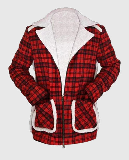 Deadpool Ryan Reynolds Red Shearling Jacket