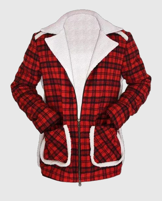 Deadpool Ryan Reynolds Red Shearling Jacket