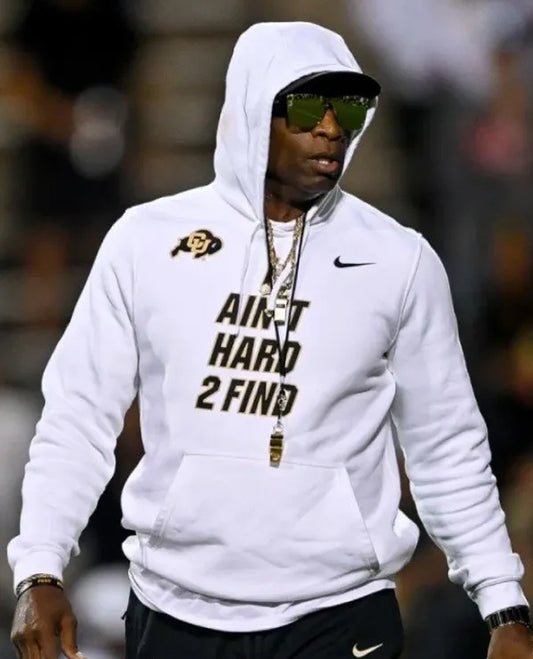 Deion Sanders I Ain’t Hard 2 Find White Hoodie