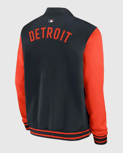 Detroit Tigers Dugout Red Bomber Full-Zip Jacket