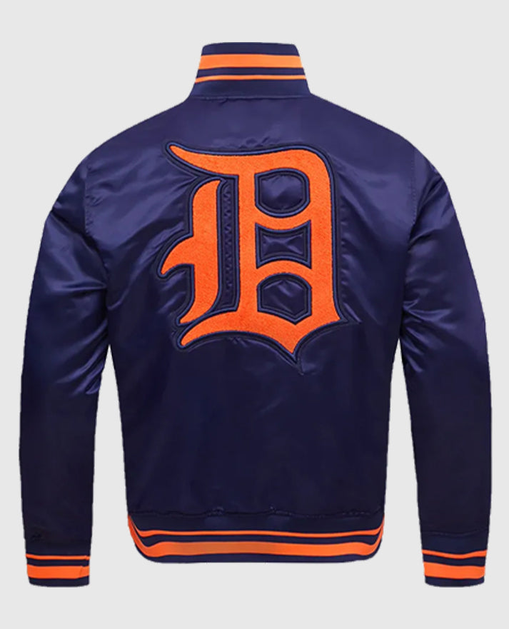 Detroit Tigers Retro Classic Rib Varsity Blue Jacket
