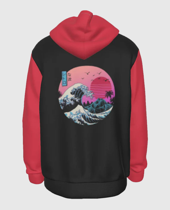 Dragon Ball Kame House Kanji Red and black Hoodie