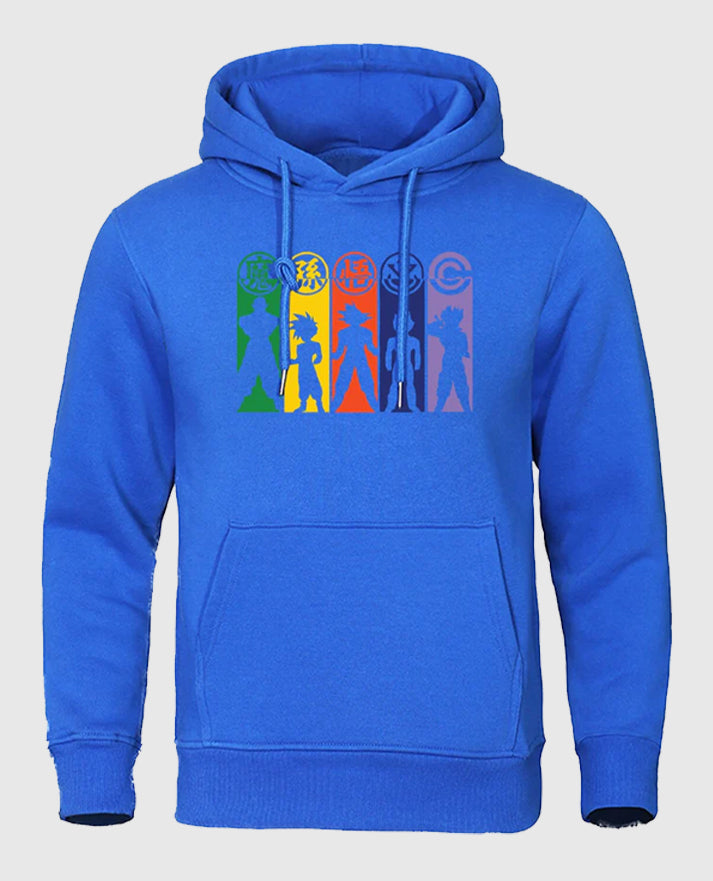 Dragon Ball Z Amazing Characters Light Blue Hoodies