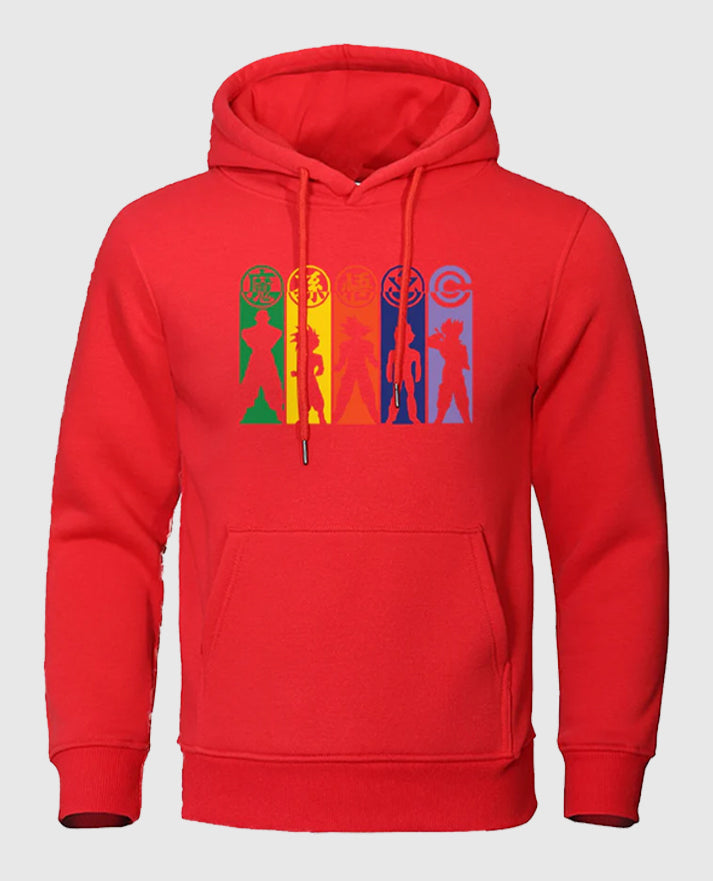 Dragon Ball Z Amazing Characters Red  Hoodies
