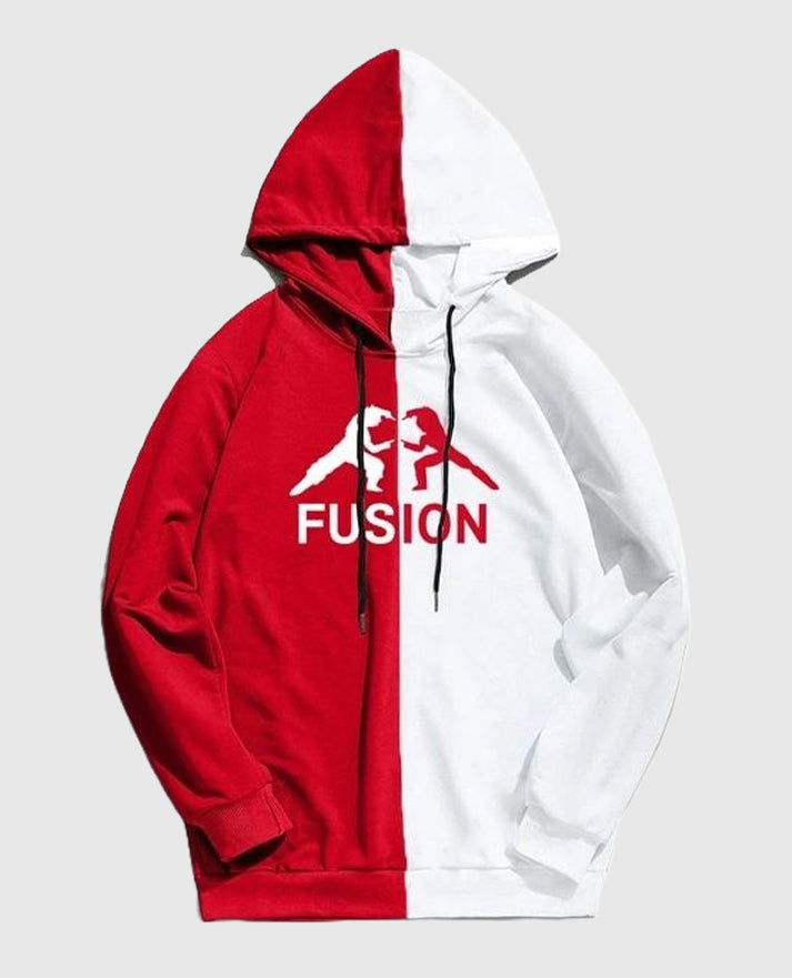 Dragon Ball Z Fusion Dance Bicolor Red and White Hoodie