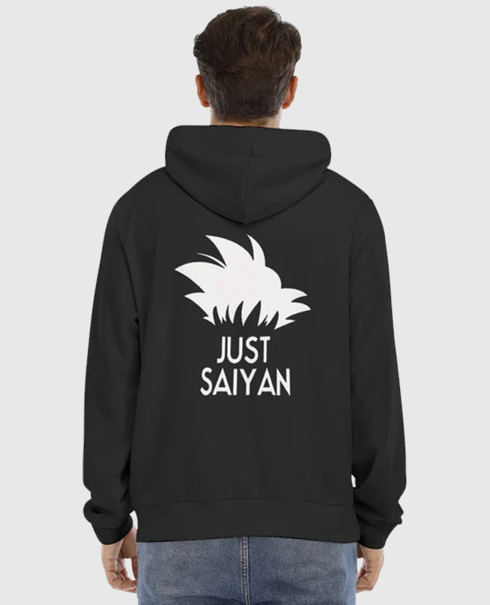 Dragon Ball Z Just Saiyan Black Pullover Hoodie