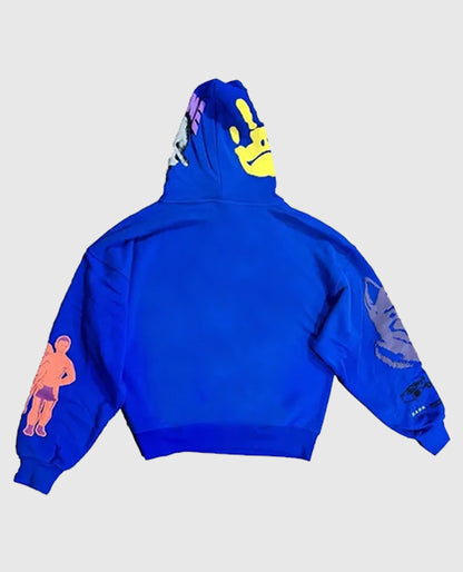 Drake Blue Fleece Pullover Hoodie