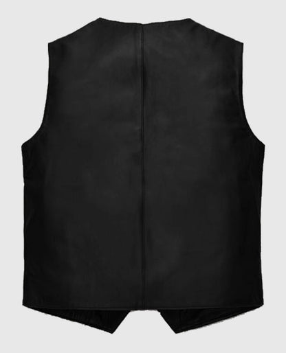 Dwayne Johnson The Fate Of The Furious Film Black Leather Vest