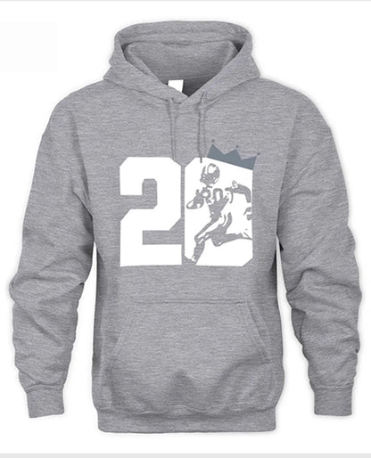 Eminem Barry Sanders Grey Pullover Fleece Hoodie