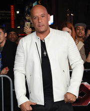 Fast And Furious 9 Vin Diesel White Leather Jacket