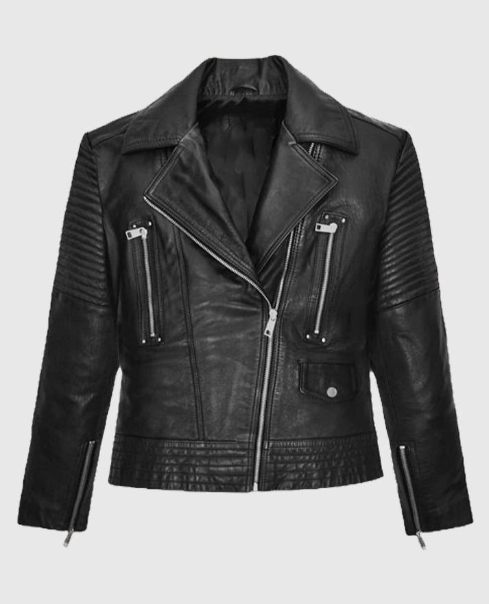 Fast and Furious 6 Gal Gadot Black Leather Jacket