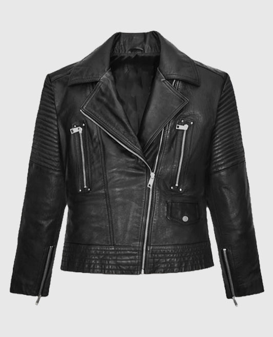Fast and Furious 6 Gal Gadot Black Leather Jacket