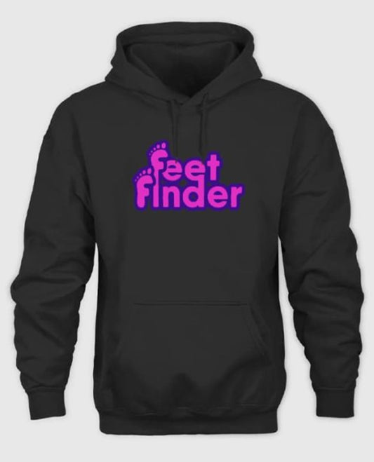Feet Finder Black Pullover Hoodie