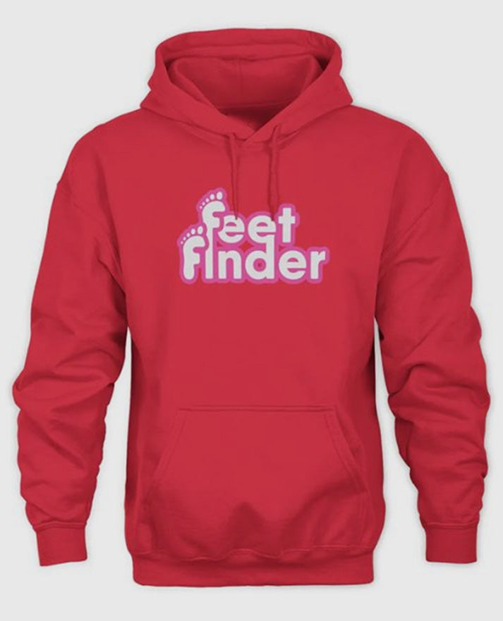 Feet Finder Red Pullover Hoodie