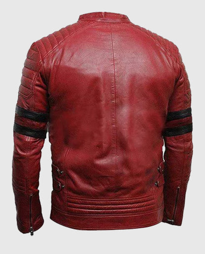 Fight Club Tyler Durden Retro Red Leather Jacket