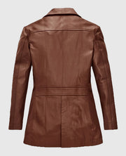 Friends Season 5 Jennifer Aniston Brown Leather Blazer