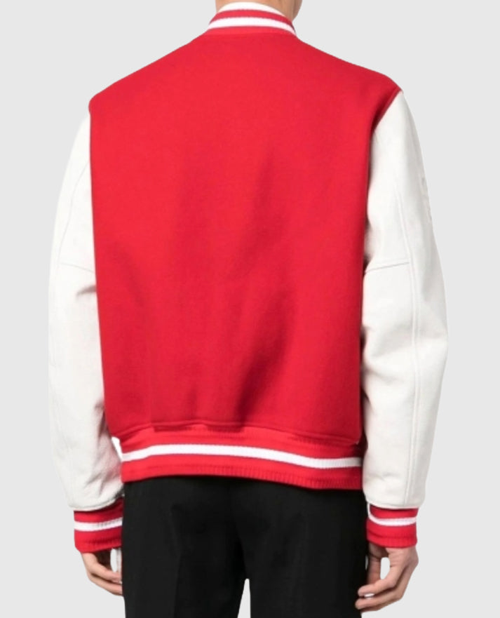 GIVENCHY Red Varsity Wool Jacket