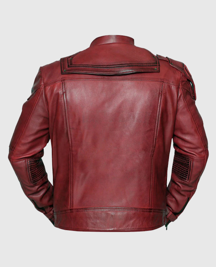 Guardian of the Galaxy Star Lord Marron Leather Jacket