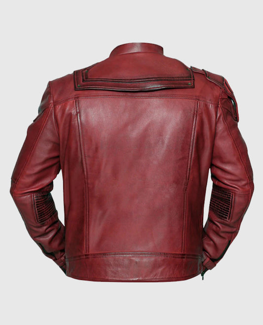 Guardian of the Galaxy Star Lord Marron Leather Jacket