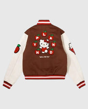 Hello-Kitty-Apples-Brown-White-Varsity-Jacket