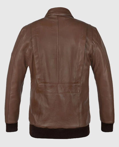 Hunter Leather Bomber Jacket for Men