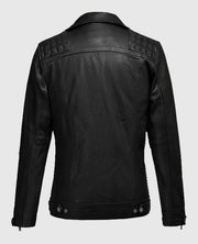 Ironwood Leather Black Biker Jacket for Men