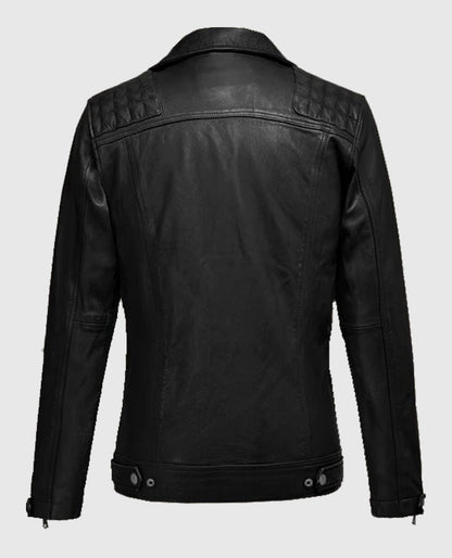 Ironwood Leather Black Biker Jacket for Men