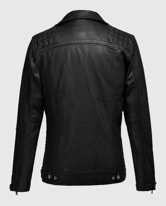 Ironwood Leather Black Biker Jacket for Men