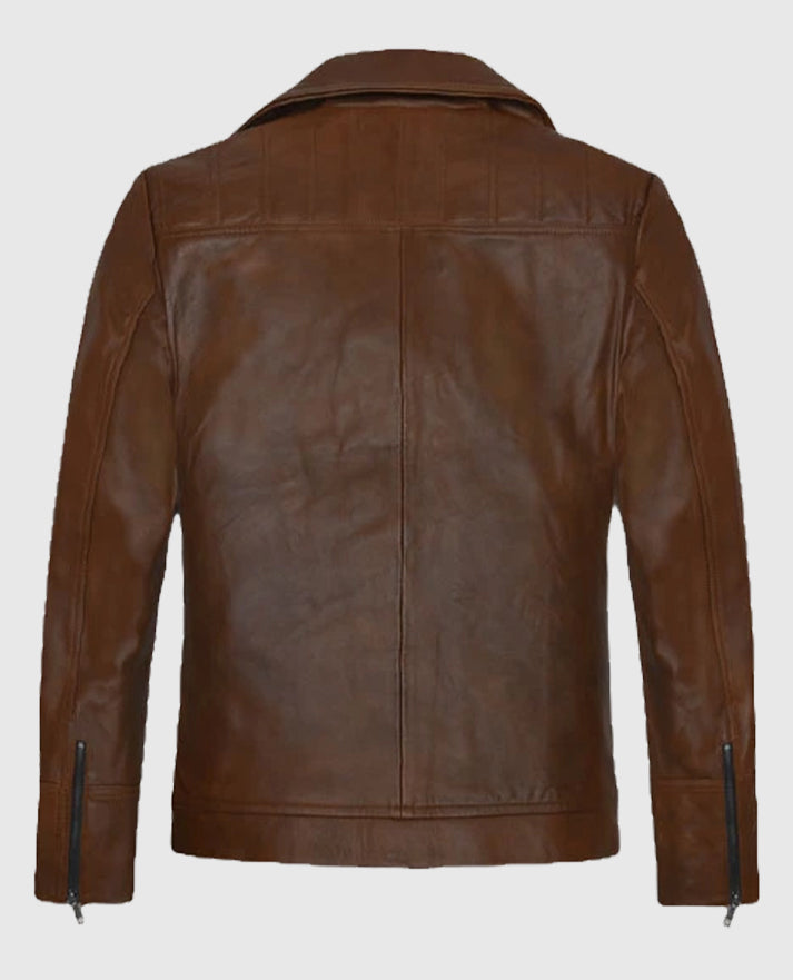 James Franco  Leather Brown Jacket