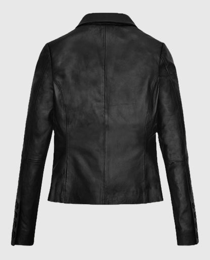 Jenna Ortega Wednesday Black Leather Jacket