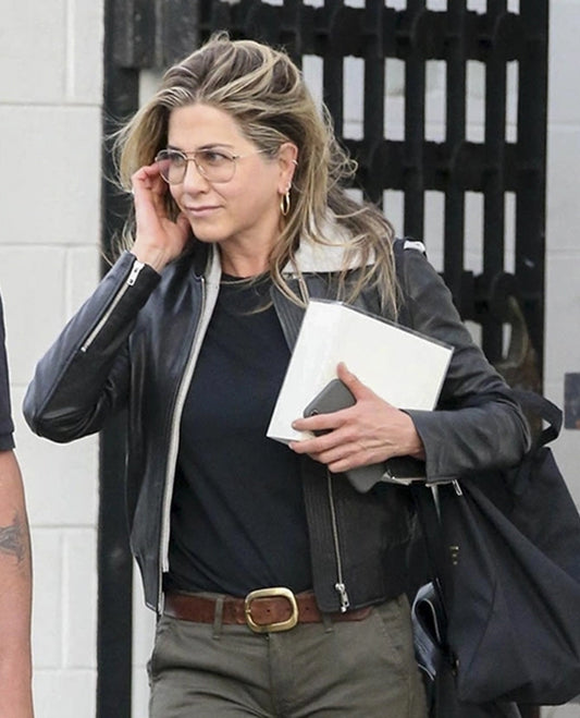 Jennifer Aniston Black Leather Jacket
