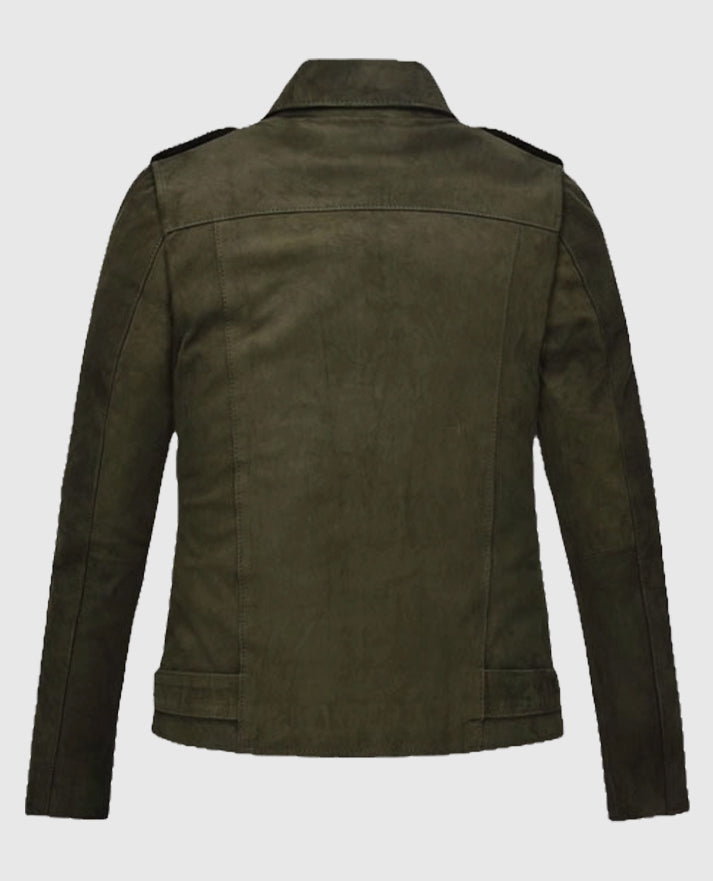 Jennifer Aniston Murder Mystery 2 Green Leather Jacket