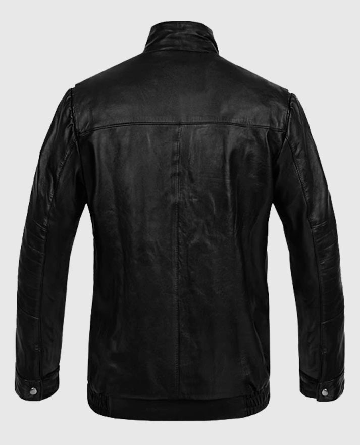 Johnny Depp Black Mass Black Leather Jacket