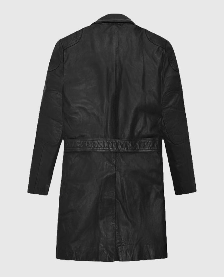 Karl Urban The Boys Leather Long Trench  Coat