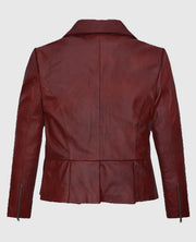 Katherine Heigl Suits BurgundyLeather Jacket