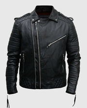Kay Michael Black Biker Leather Jacket