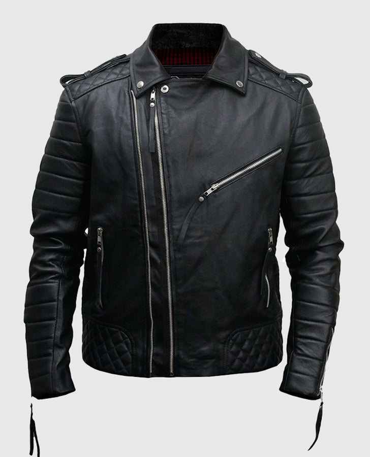 Kay Michael Black Biker Leather Jacket