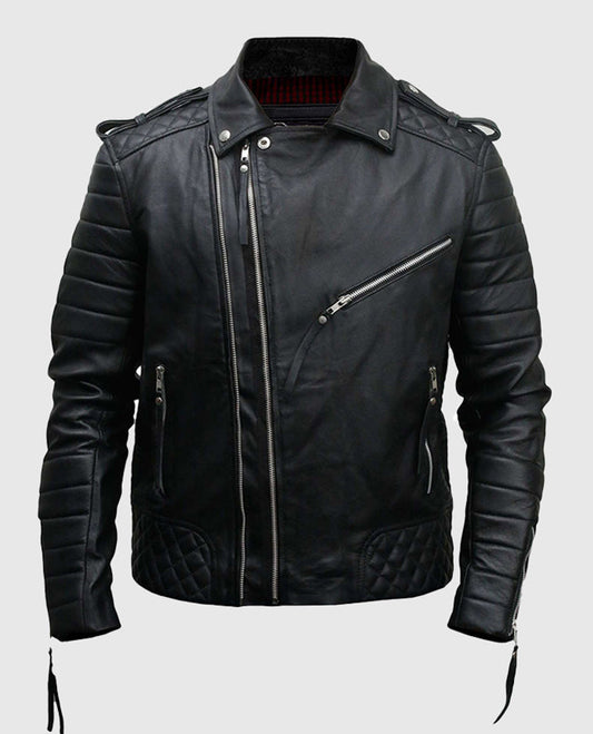 Kay Michael Black Biker Leather Jacket
