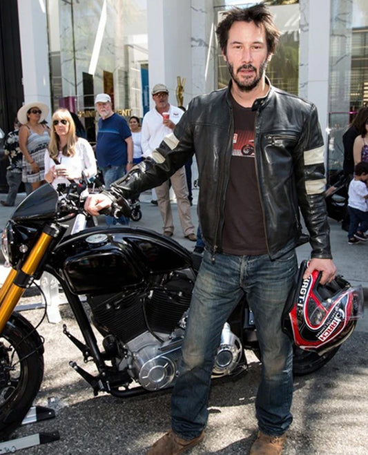 Keanu Reeves Black Leather Jacket