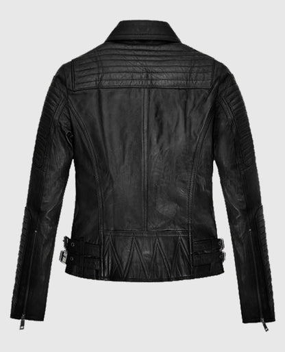 Keira Knightley Leather Black Jacket
