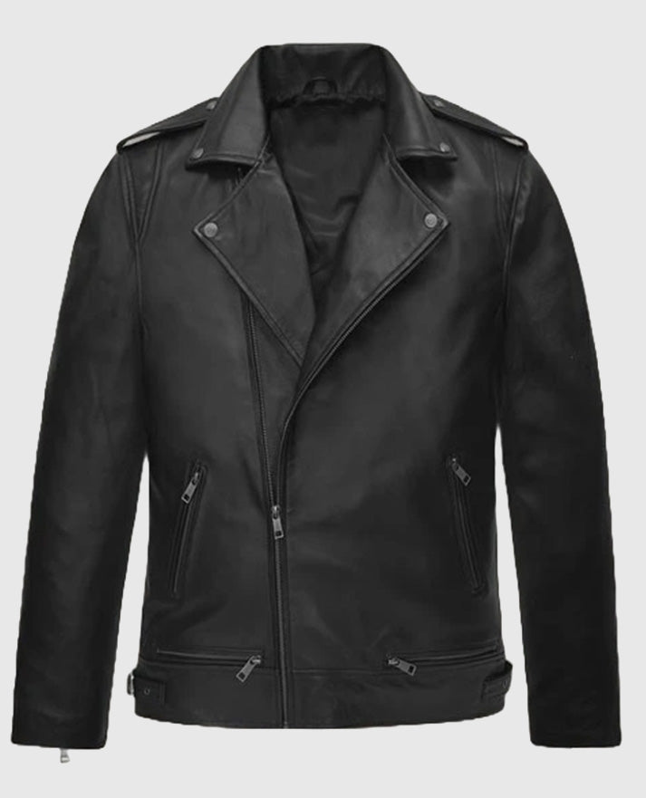 Kim Taehyung Black Leather Jacket