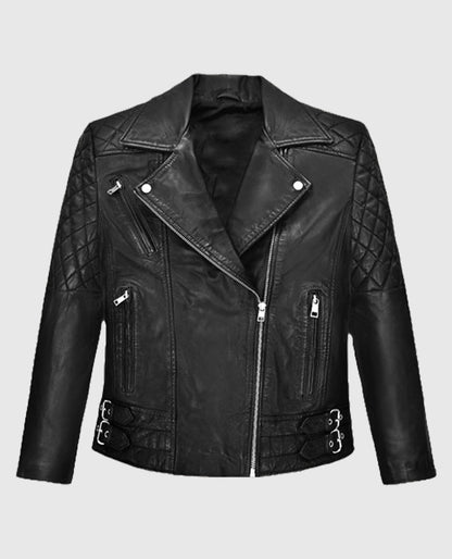 Lucy Hale Biker Leather Jacket