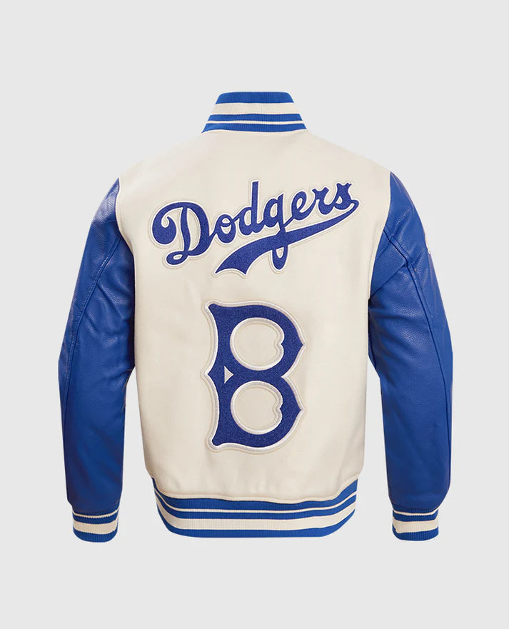 MLB Brooklyn Dodgers Retro Classic Men's Rib Wool Letterman Jacket