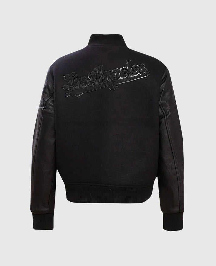 MLB Los Angeles Dodgers Women's Black Varsity Jacket