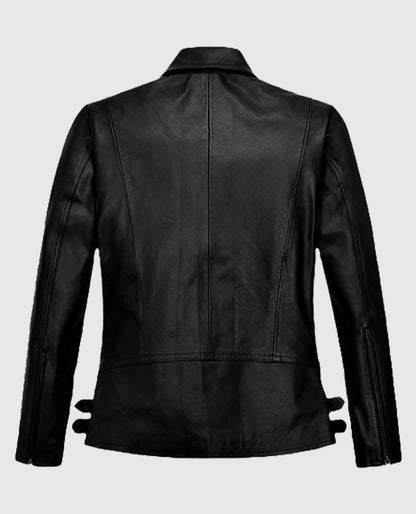 Marion Cotillard Black Leather Jacket
