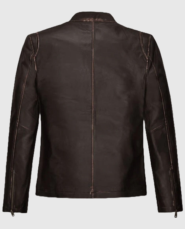 Mark Wahlberg Brown Contraband Leather Jacket